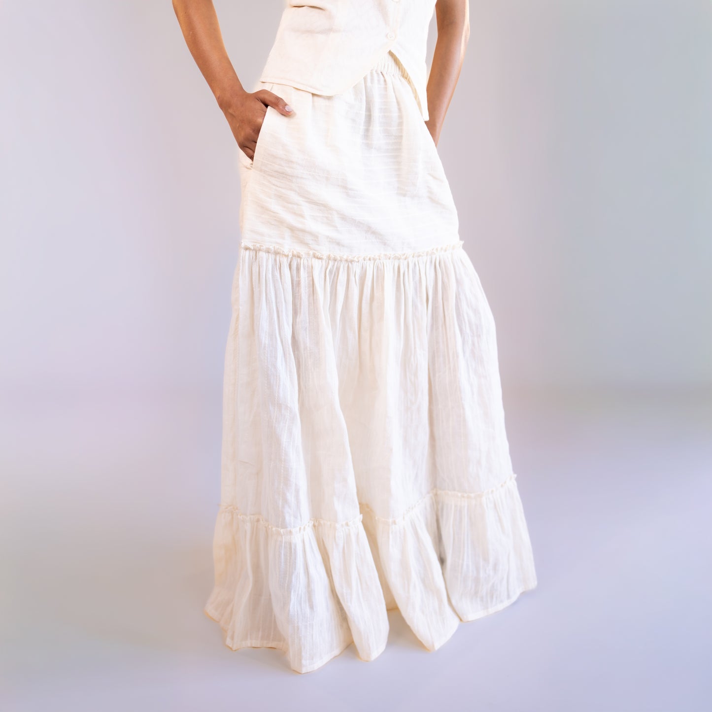 White Scoop Neck Top