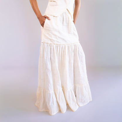 White Scoop Neck Top