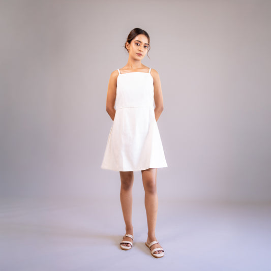 Strappy White Mini Dress
