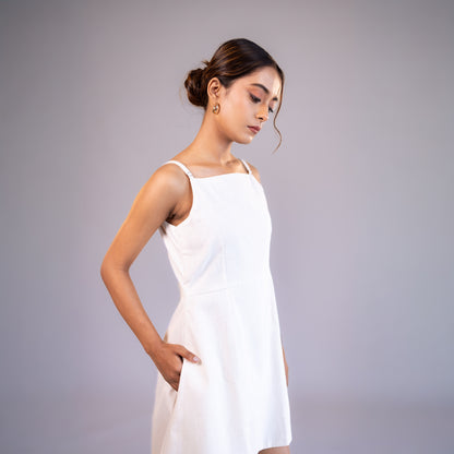 Strappy White Mini Dress