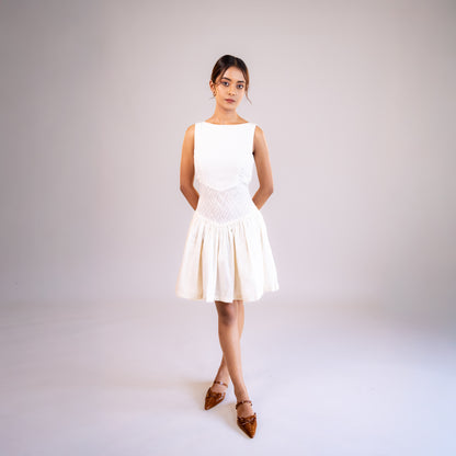 Knee Length White Dress