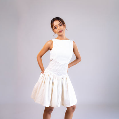 Knee Length White Dress