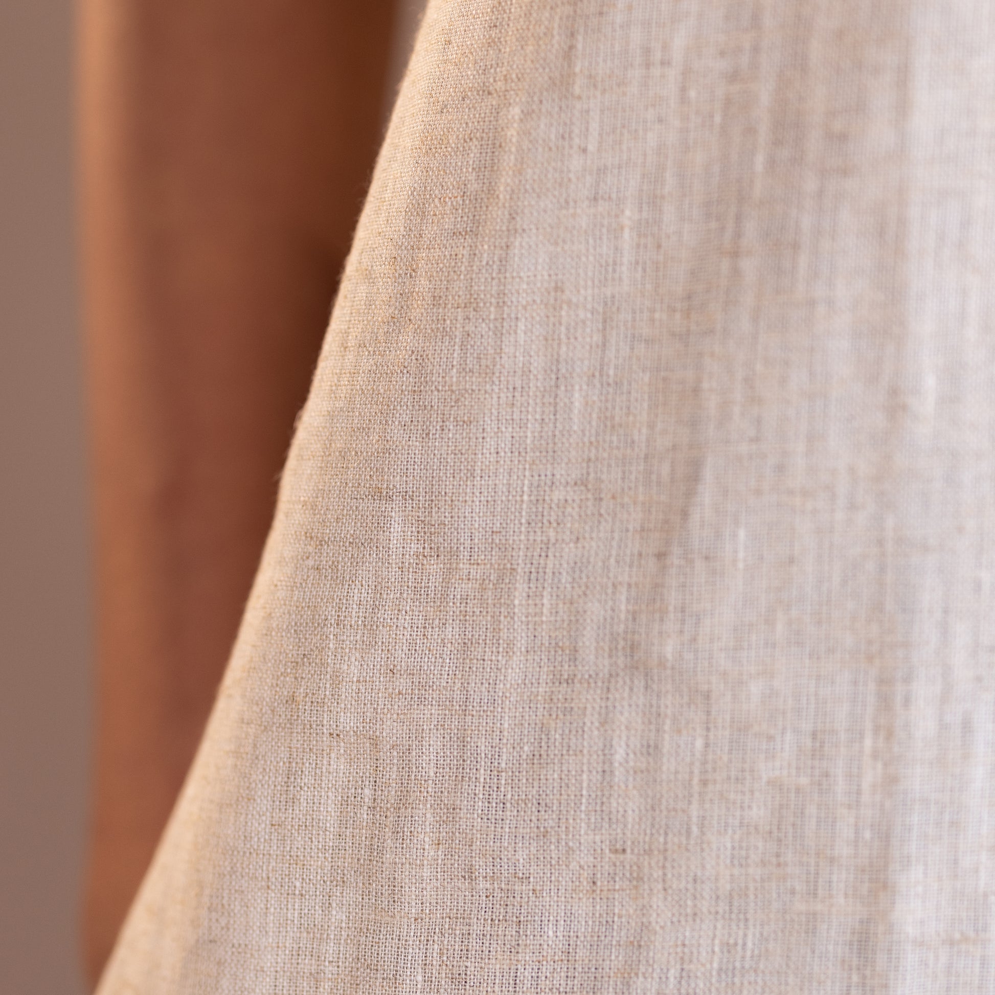 Close-up of beige fabric texture