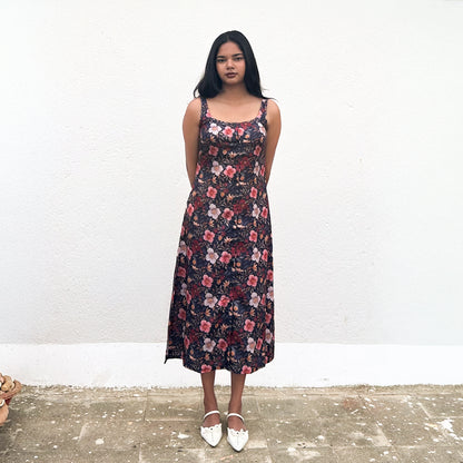 Black Button Down Midi Dress