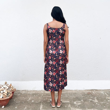 Black Button Down Midi Dress