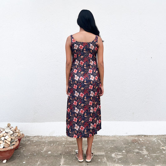 Black Button Down Midi Dress