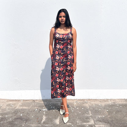 Black Button Down Midi Dress