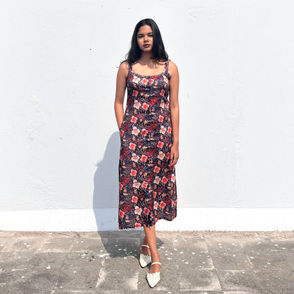 Black Button Down Midi Dress