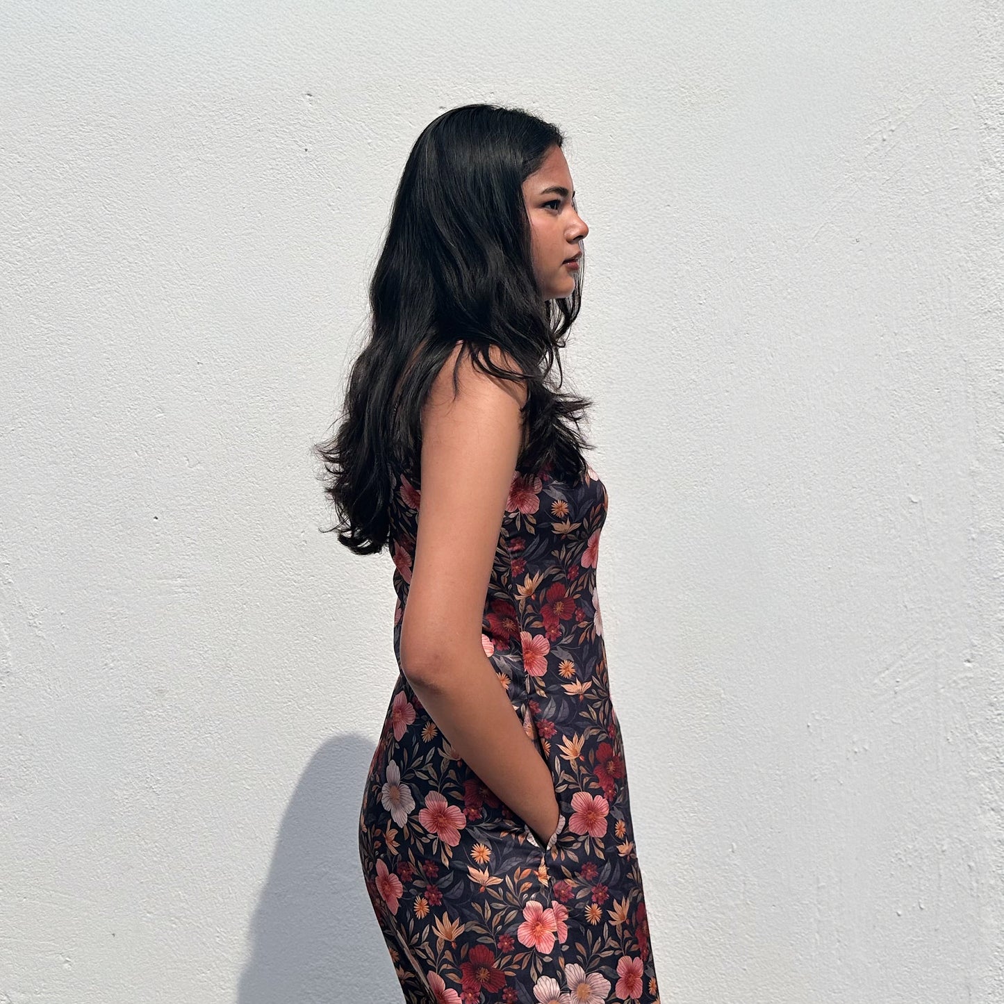 Black Button Down Midi Dress