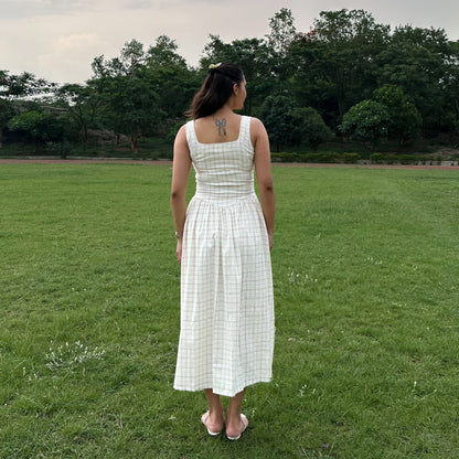 Checked Midi Dress